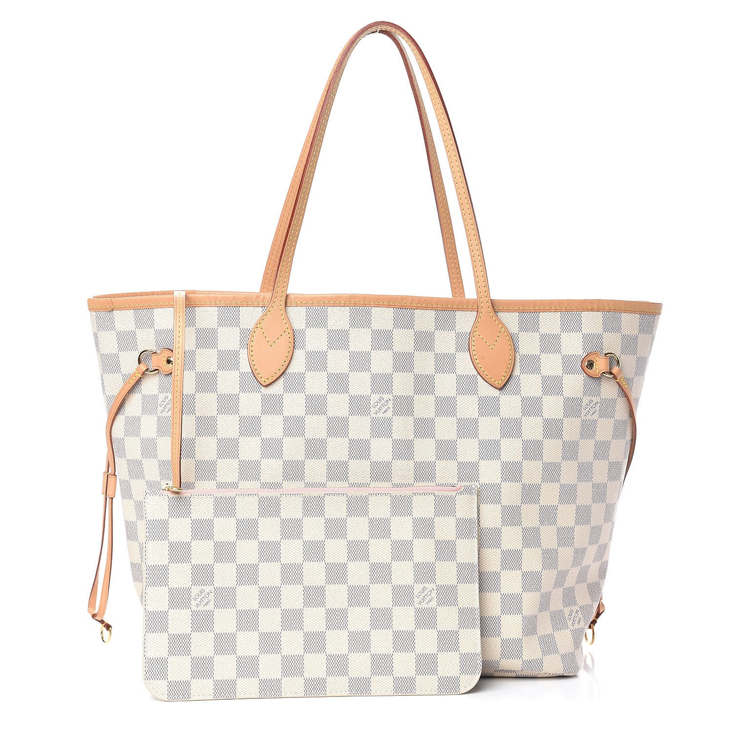 Louis Vuitton Damier Azur Neo Neverfull MM Rose Ballerine 1 of 12