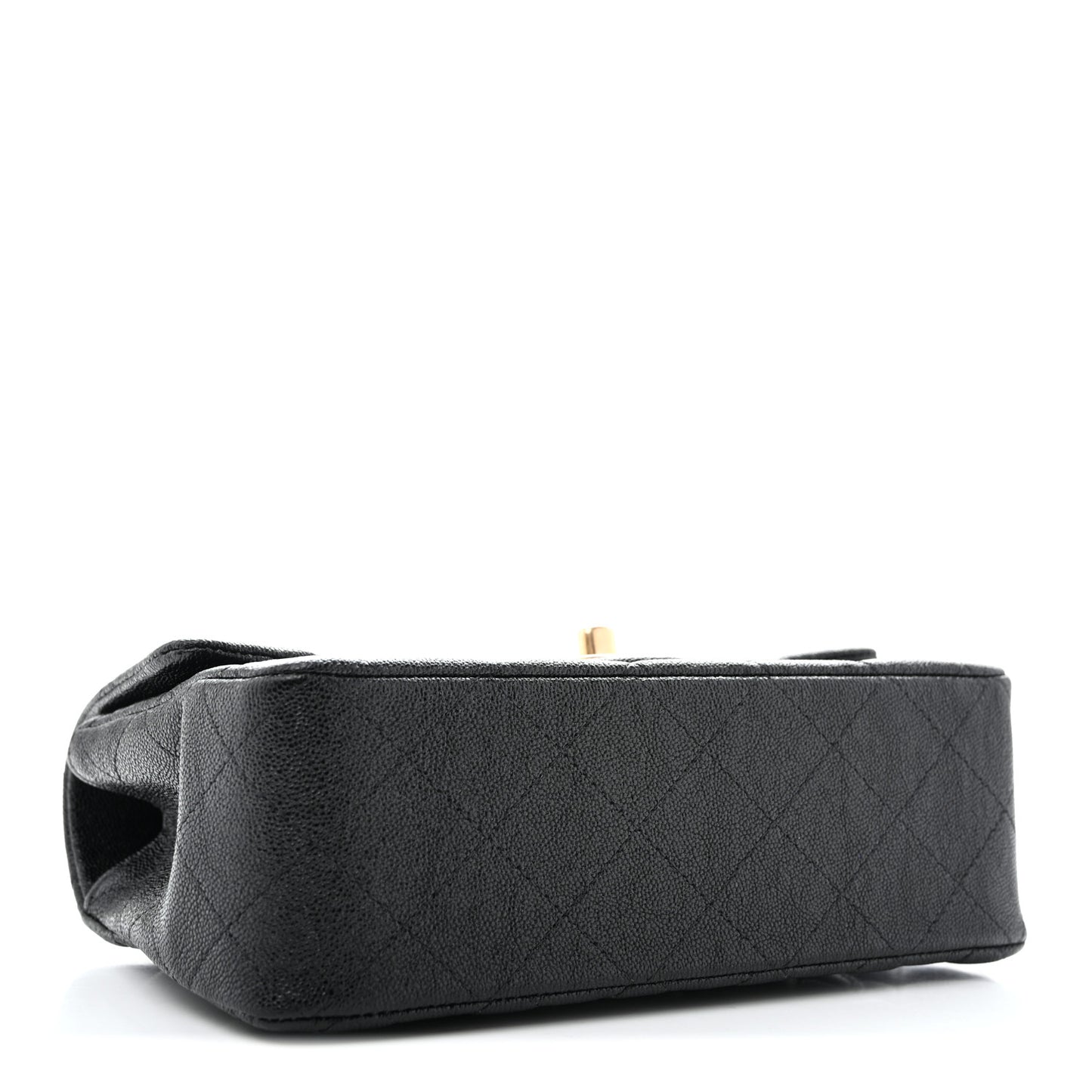 Caviar Quilted Mini Top Handle Rectangular Flap Black
