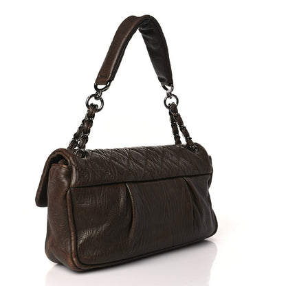 Chanel Distressed Lambskin Lady Braid Flap Brown 3 of 13