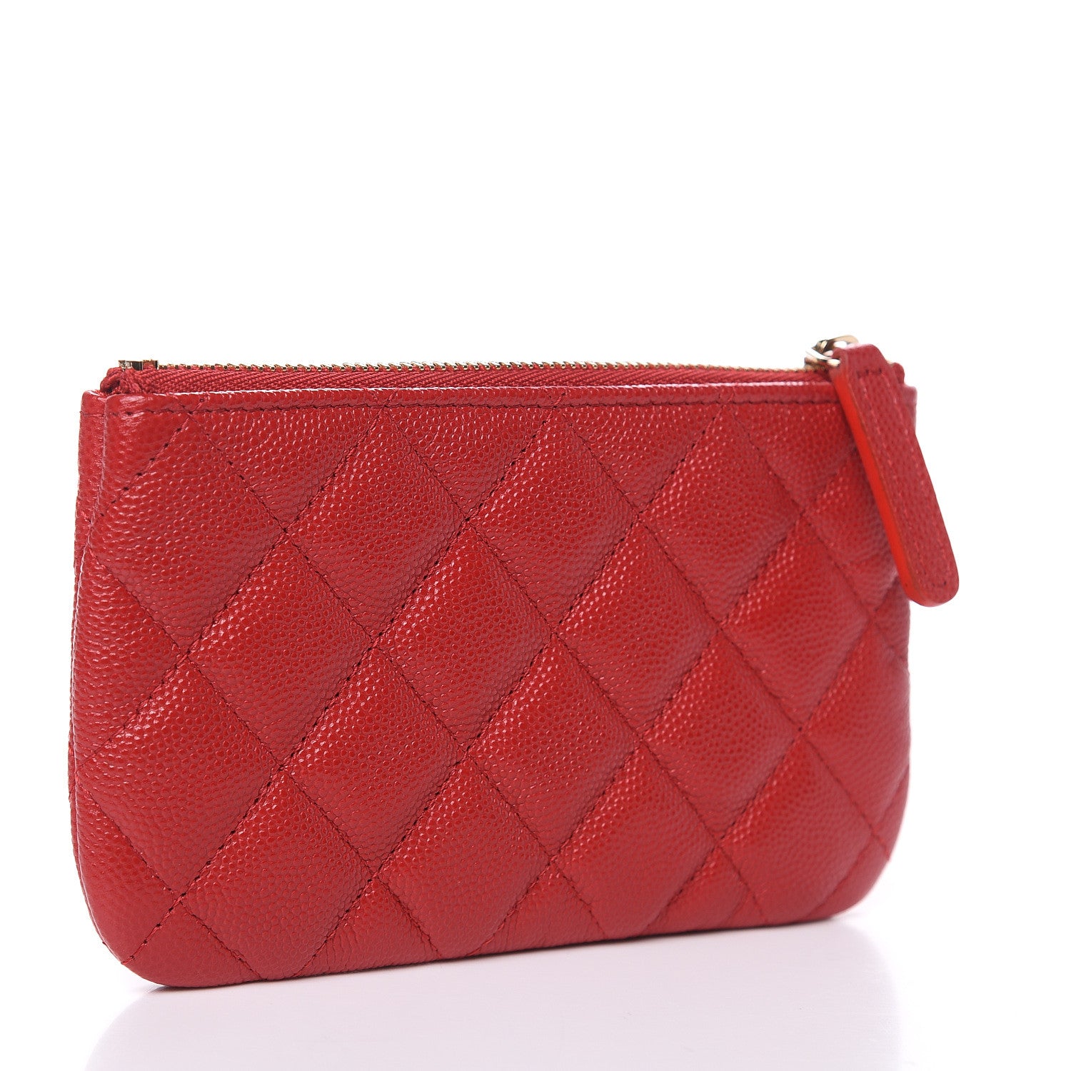 Chanel Caviar Quilted Small Cosmetic Case Red 3 of 8