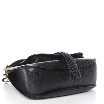 Chloe Grained Calfskin Medium Hudson Tassel Shoulder Bag Black 4 of 8