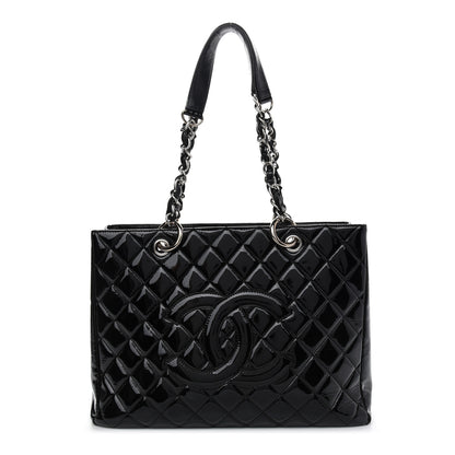 Chanel Patent Grand Shopping Tote GST Black 1 of 10
