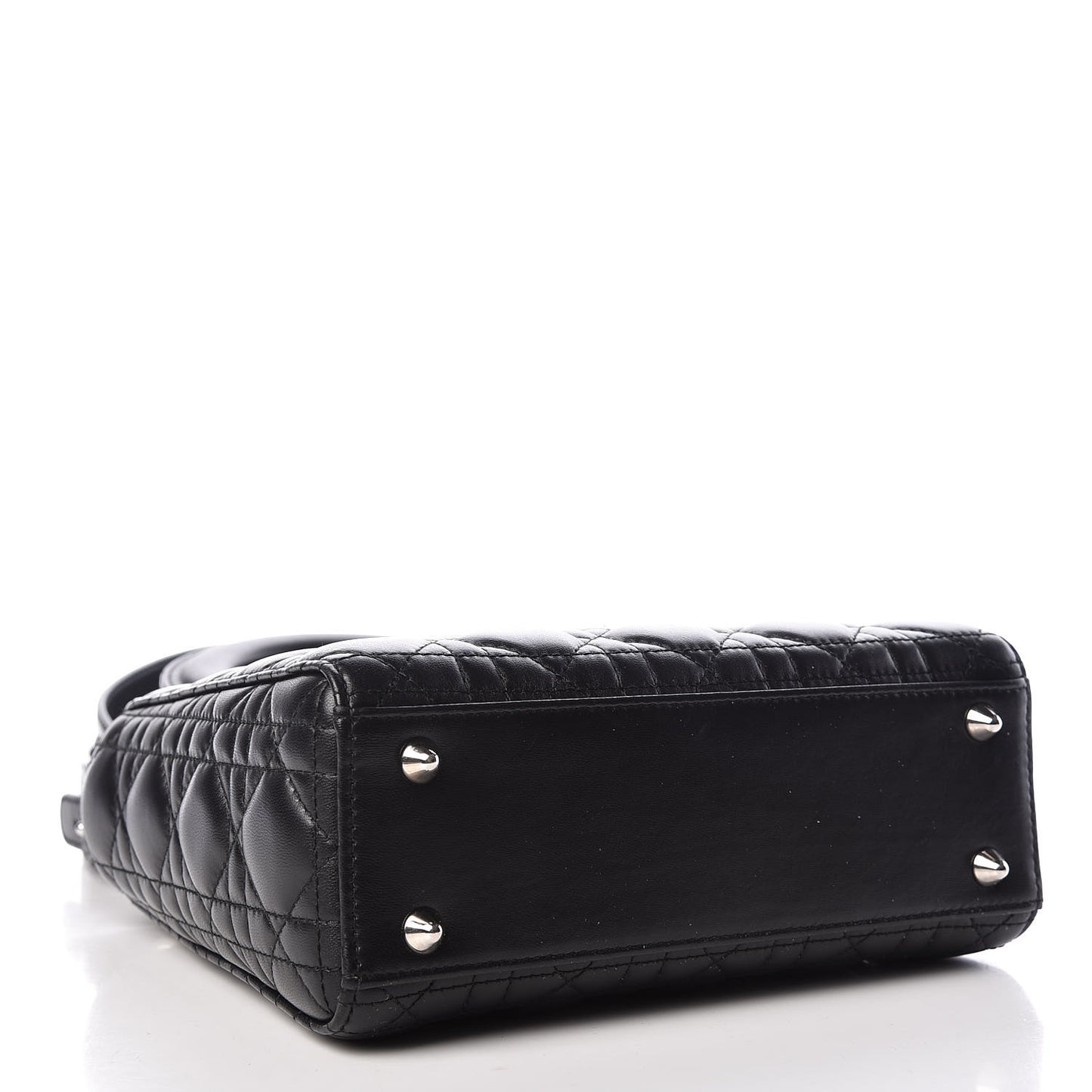 Lambskin Cannage Small Lucky Badges My Lady Dior Black