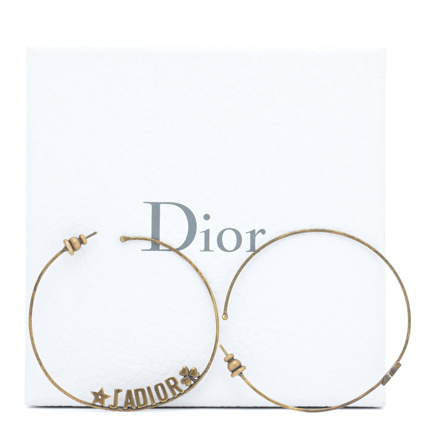 Metal J'Adior Hoop Earrings Aged Gold
