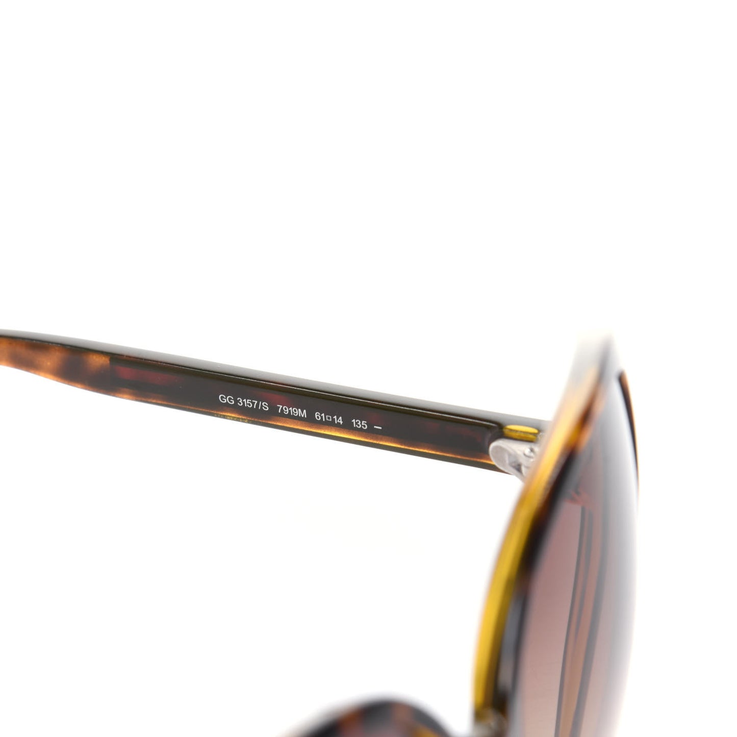 Oversized Web Sunglasses GG3157S Tortoise
