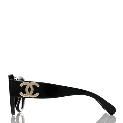 Chanel Acetate Butterfly Large CC Sunglasses 5492-A Black 3 of 8