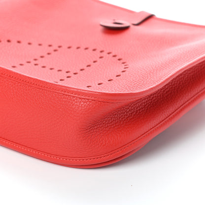 Hermes Taurillon Clemence Evelyne III PM Rouge Tomate 10 of 10