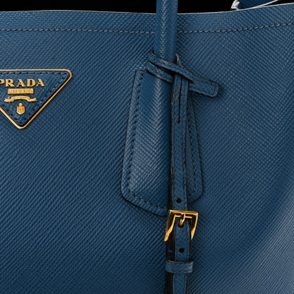 Prada Saffiano Cuir Medium Double Bag Cobalto 16 of 17