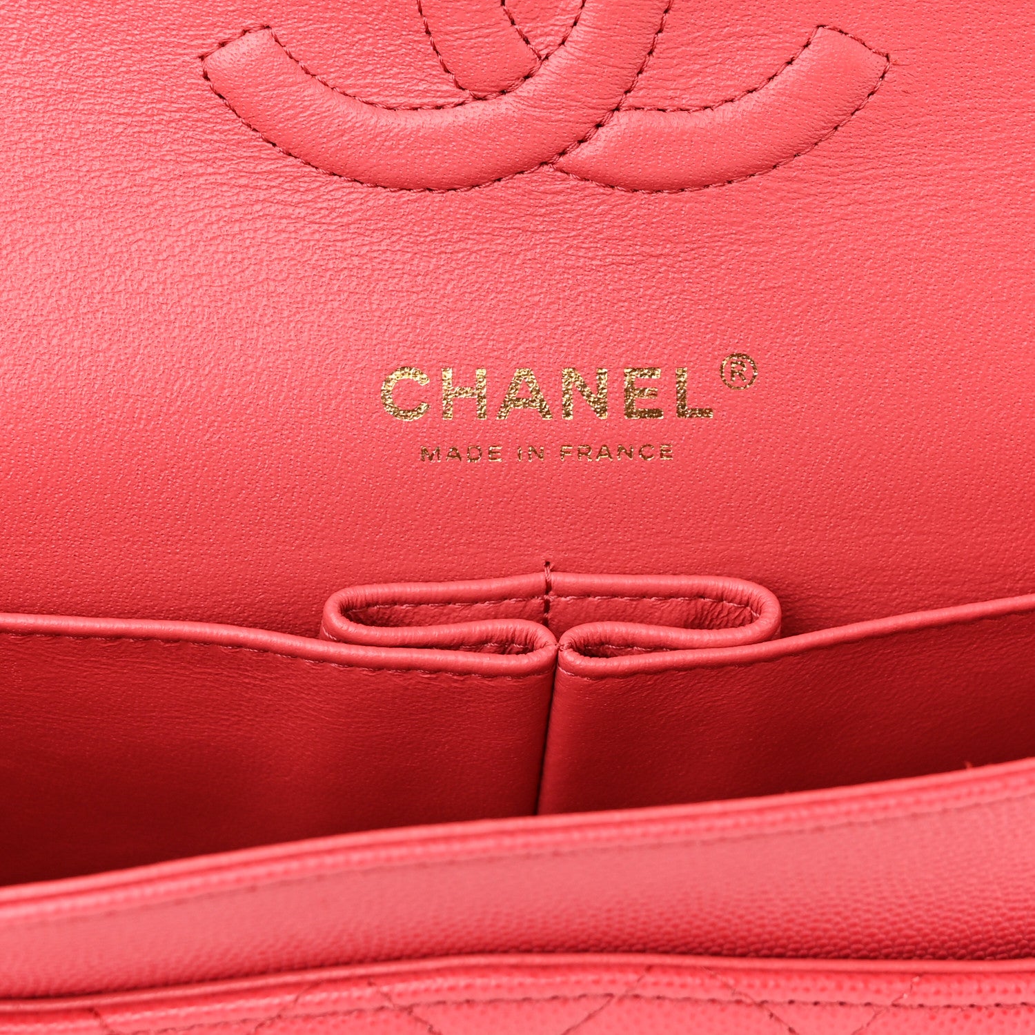 Chanel Caviar Quilted Medium Double Flap Dark Pink 6 of 10