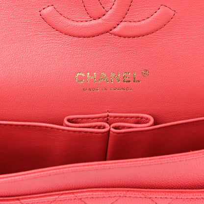 Chanel Caviar Quilted Medium Double Flap Dark Pink 6 of 10
