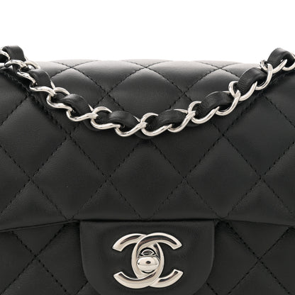 Chanel Lambskin Quilted Mini Rectangular Flap Black 8 of 11