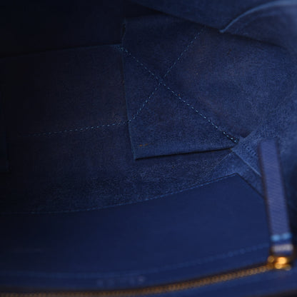 Celine Grained Calfskin Small Vertical Cabas Indigo 9 of 15