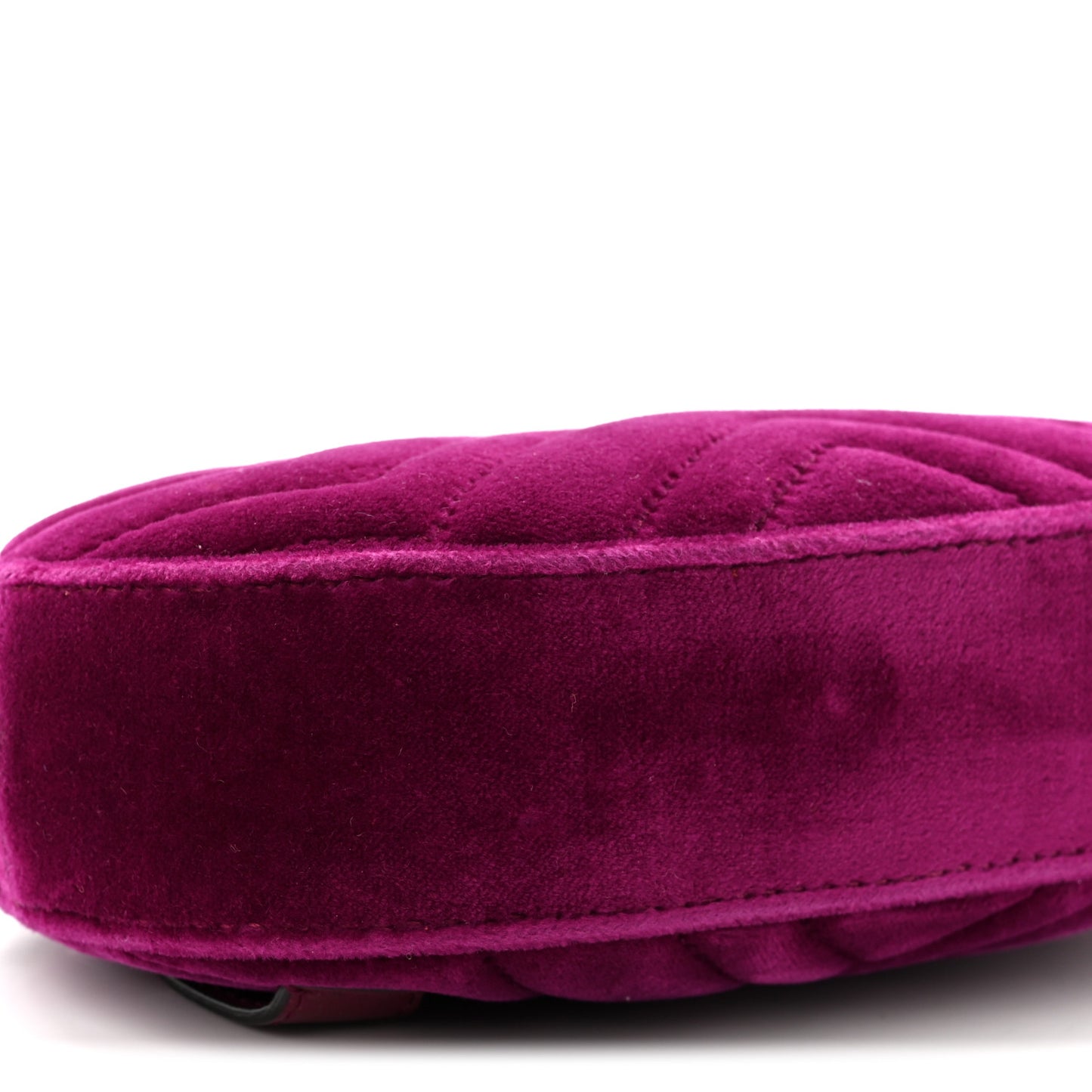 Velvet Matelasse GG Marmont Belt Bag 75 30 Fuchsia Violet Cyclamen