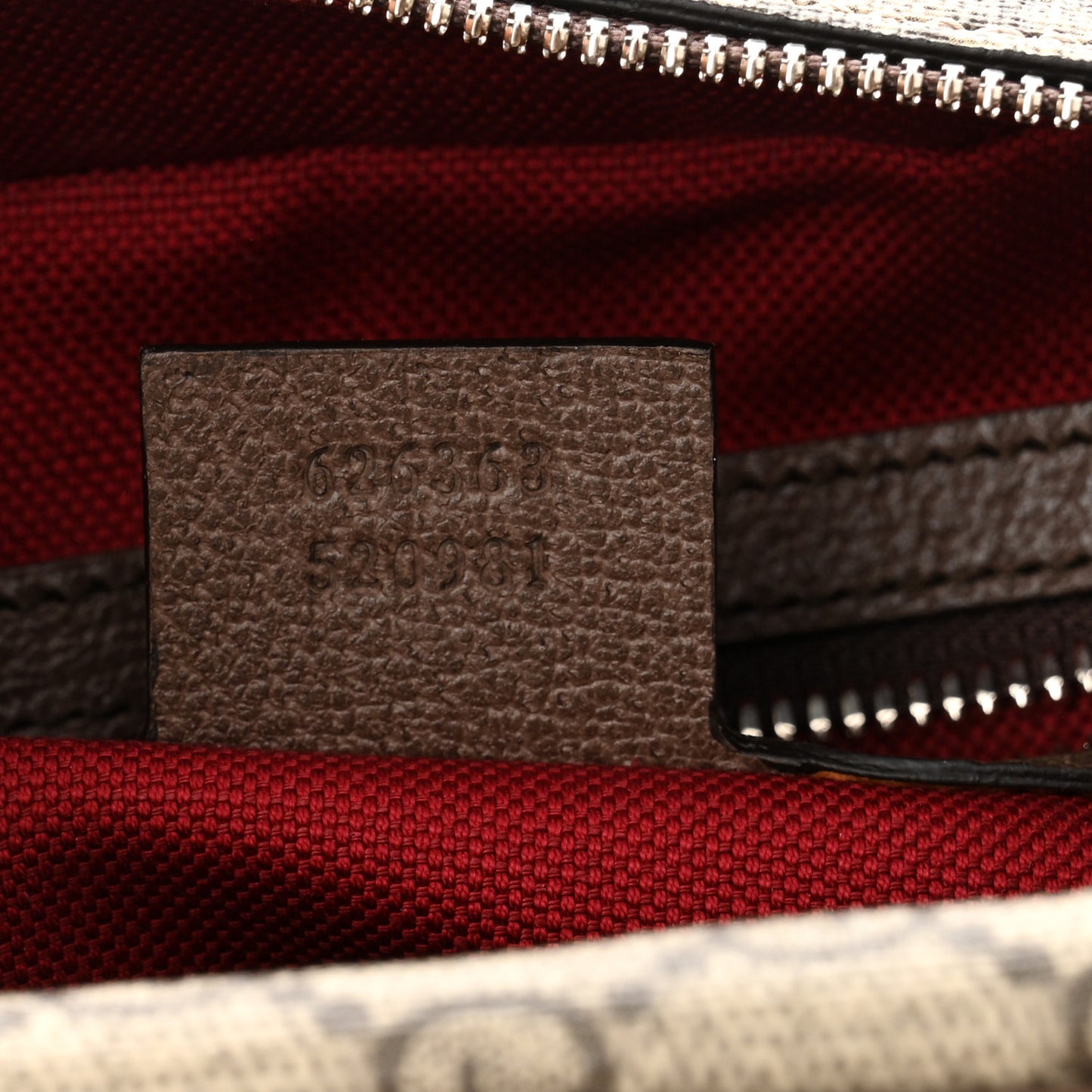 GG Supreme Monogram Textured Calfskin Square Messenger Bag Beige Ebony New Acero