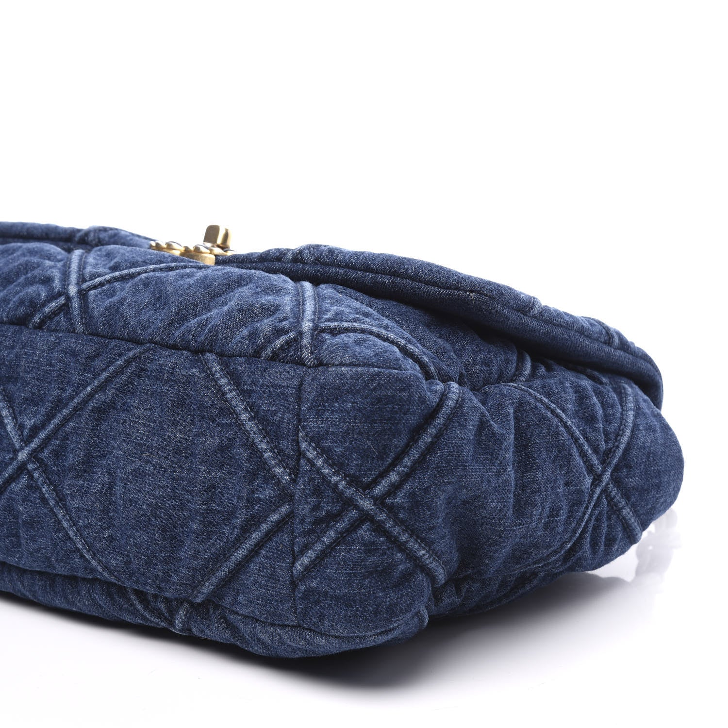 Chanel Denim Quilted Medium 19 Flap Blue 6 of 9