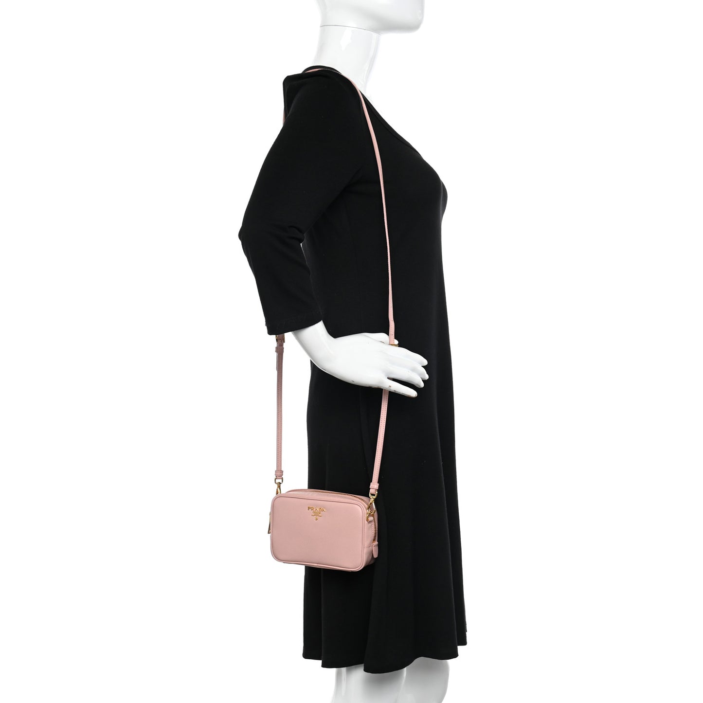Saffiano Mini Camera Crossbody Bag Petalo