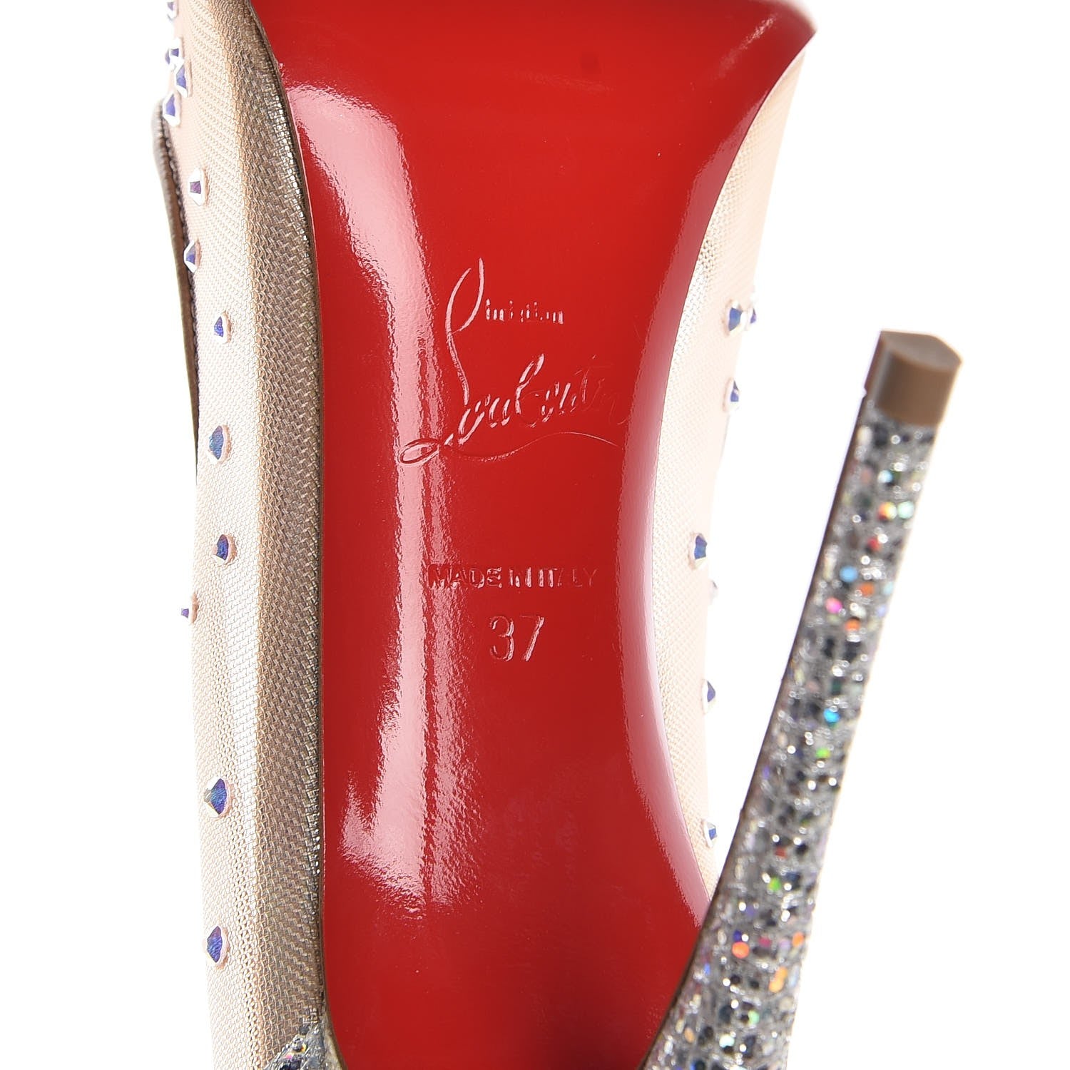 Christian Louboutin Crystal Strass Follies 100 Pumps 37 Crystal 6 of 11