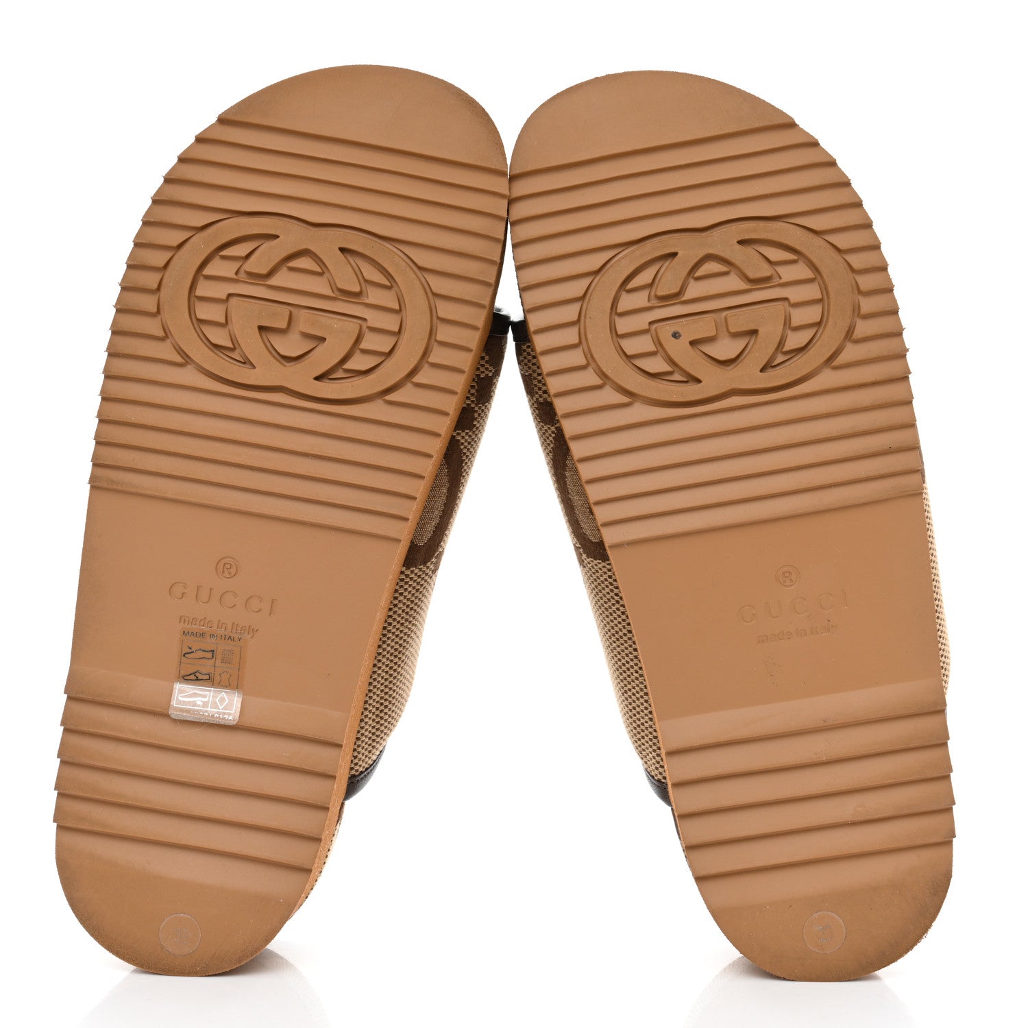 Gucci Monogram Jumbo GG Nappa Samoa Platform 40mm Slide Sandals 39 Camel Ebony New Acero 5 of 9