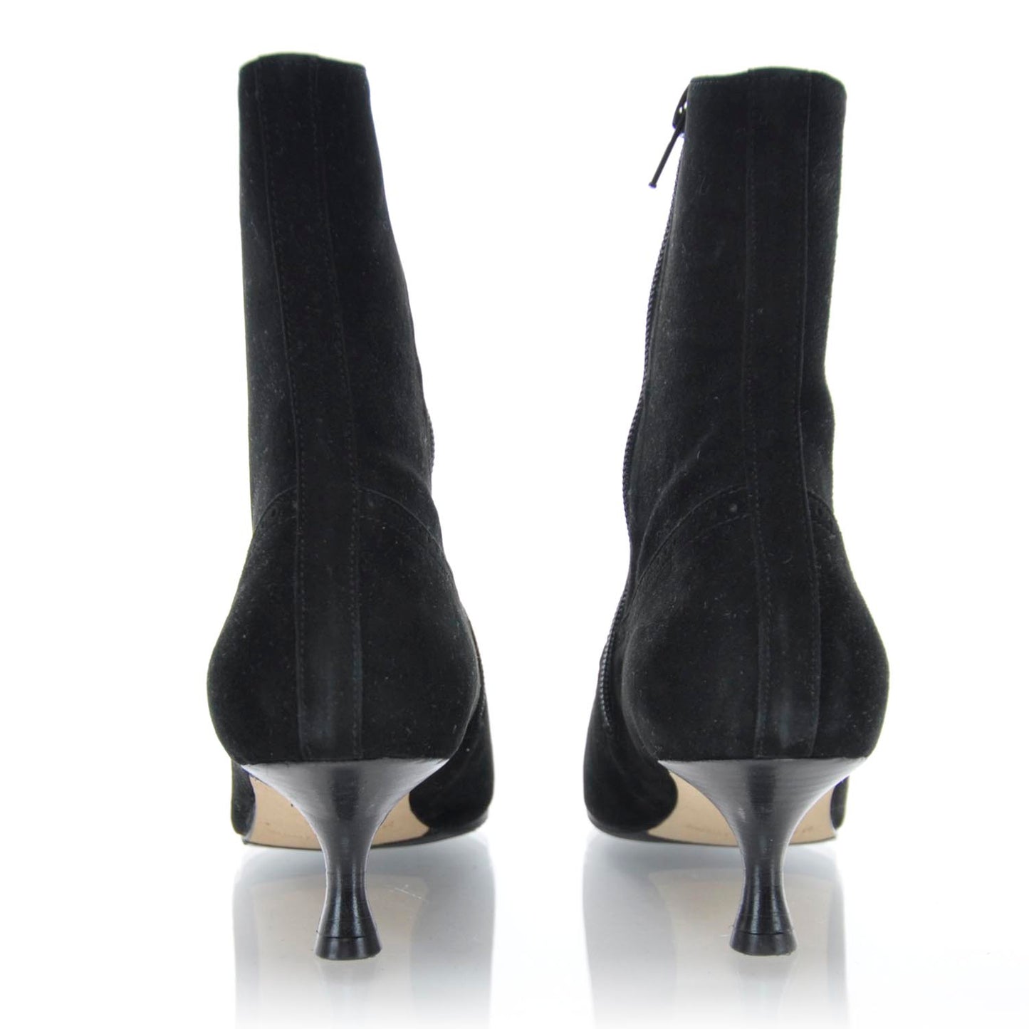 MANOLOBLAHNIKSuedeZipAnkleBoots36.5Black