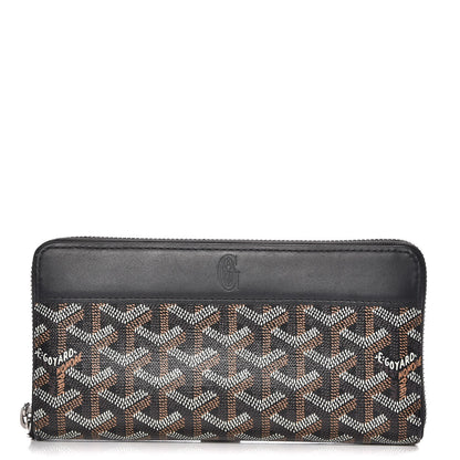 Goyard Goyardine Matignon Zip Around GM Wallet Black 1 of 7