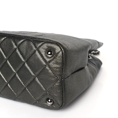 Chanel Metallic Caviar Quilted CC Timeless Tote Dark Silver 9 of 9