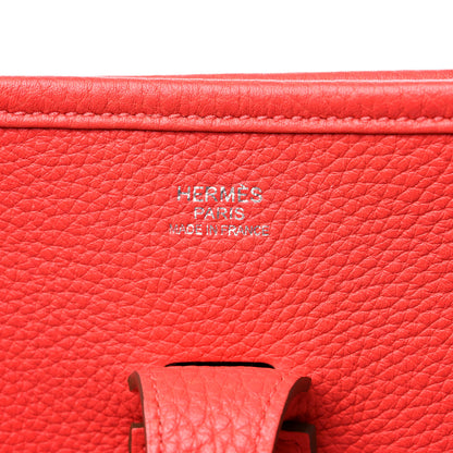 Hermes Taurillon Clemence Evelyne III PM Rouge Pivoine 6 of 13