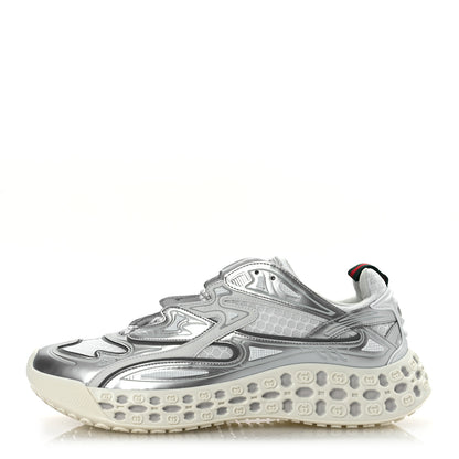Gucci Metallic Demetra Mesh Cub3d Mens Sneakers 10 Grey White 1 of 11