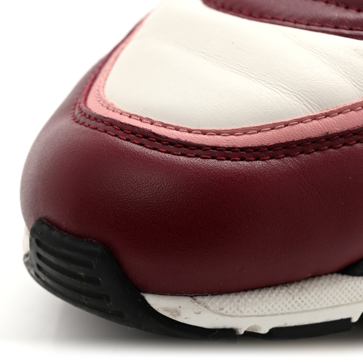 Chanel Calfskin CC Sneakers 40 Light Burgundy White Pink 14 of 14