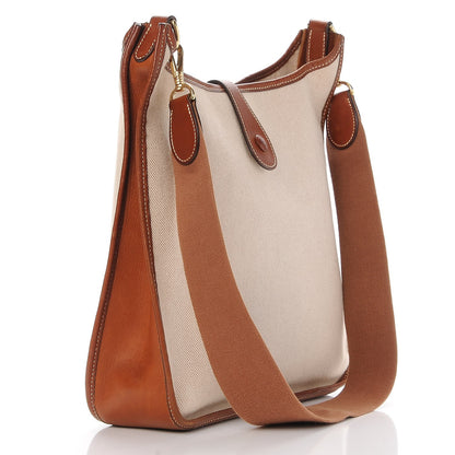 Hermes Toile Natural Barenia Evelyne GM Fauve 3 of 7