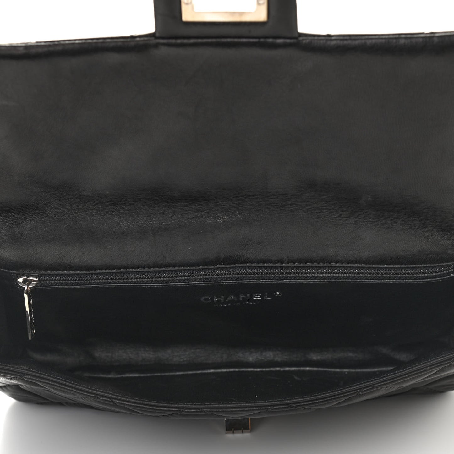 Calfskin Quilted Large Roll 2.55 Reissue Clutch Black