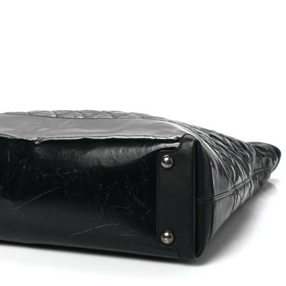 Chanel Calfskin Coated Canvas Quilted Tote Black 8 of 9