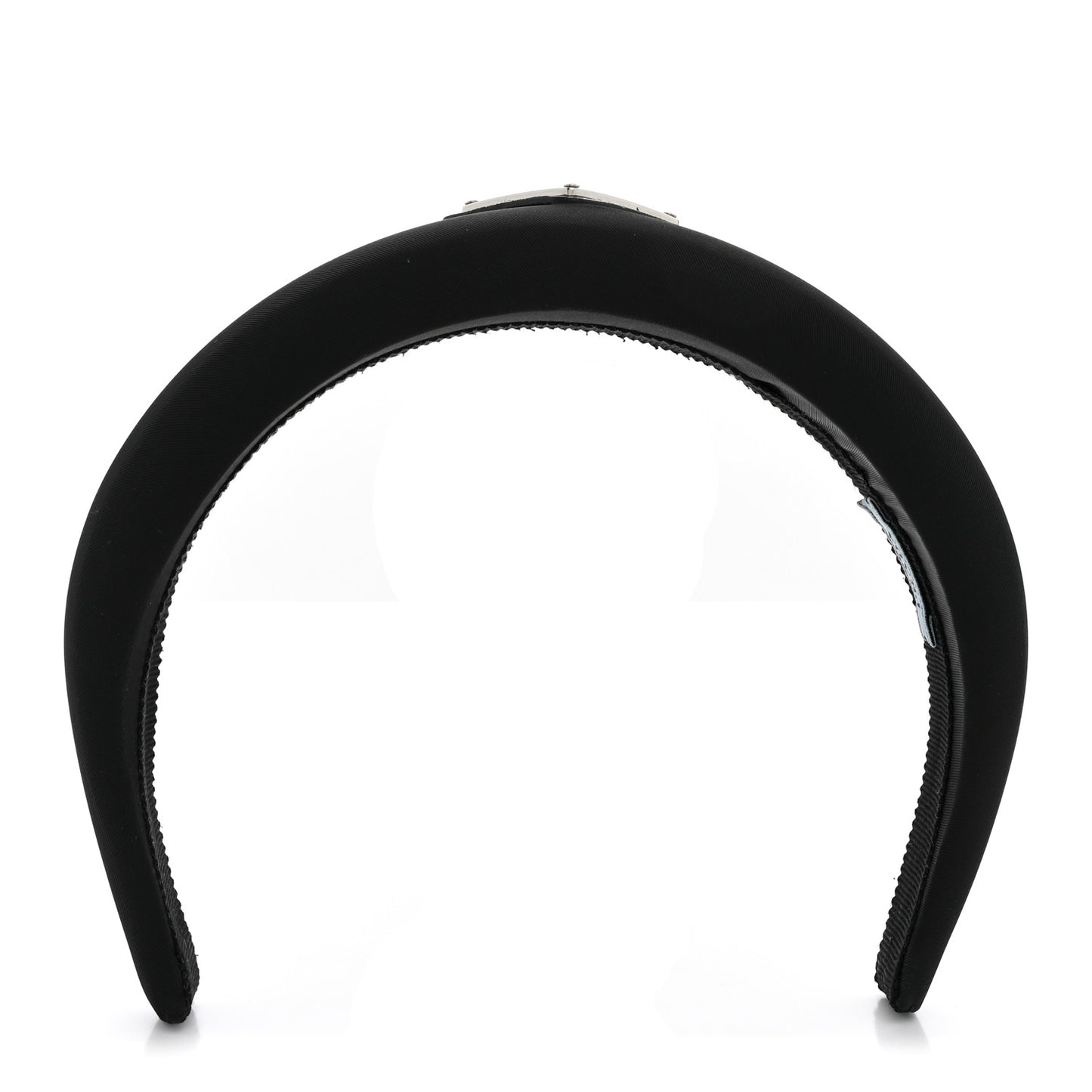 Re-Nylon Metal Triangle Logo Headband Black