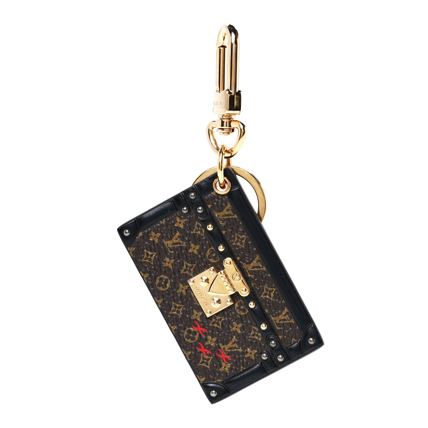 Petite Malle Bag Charm Key Holder Brown