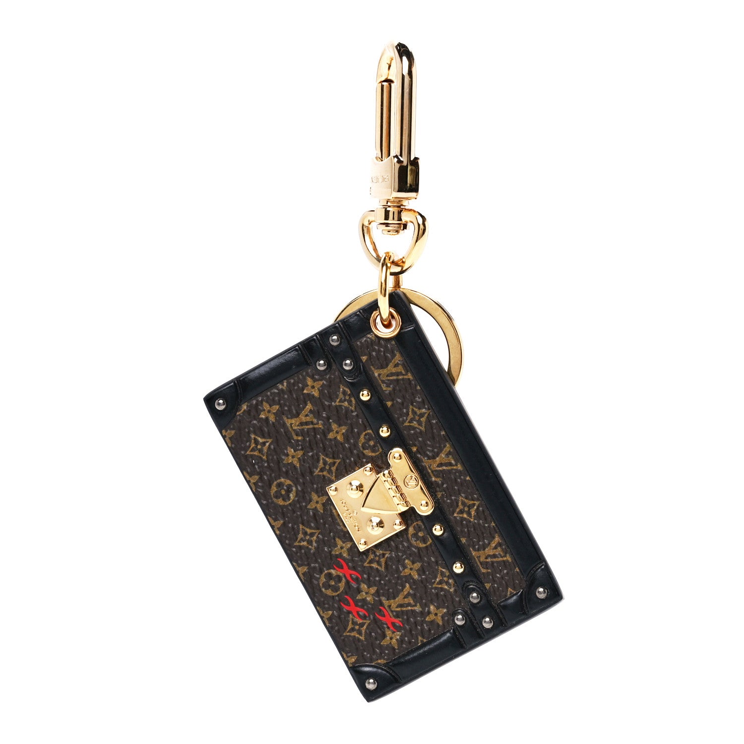 Louis Vuitton Petite Malle Bag Charm Key Holder Brown 1 of 8