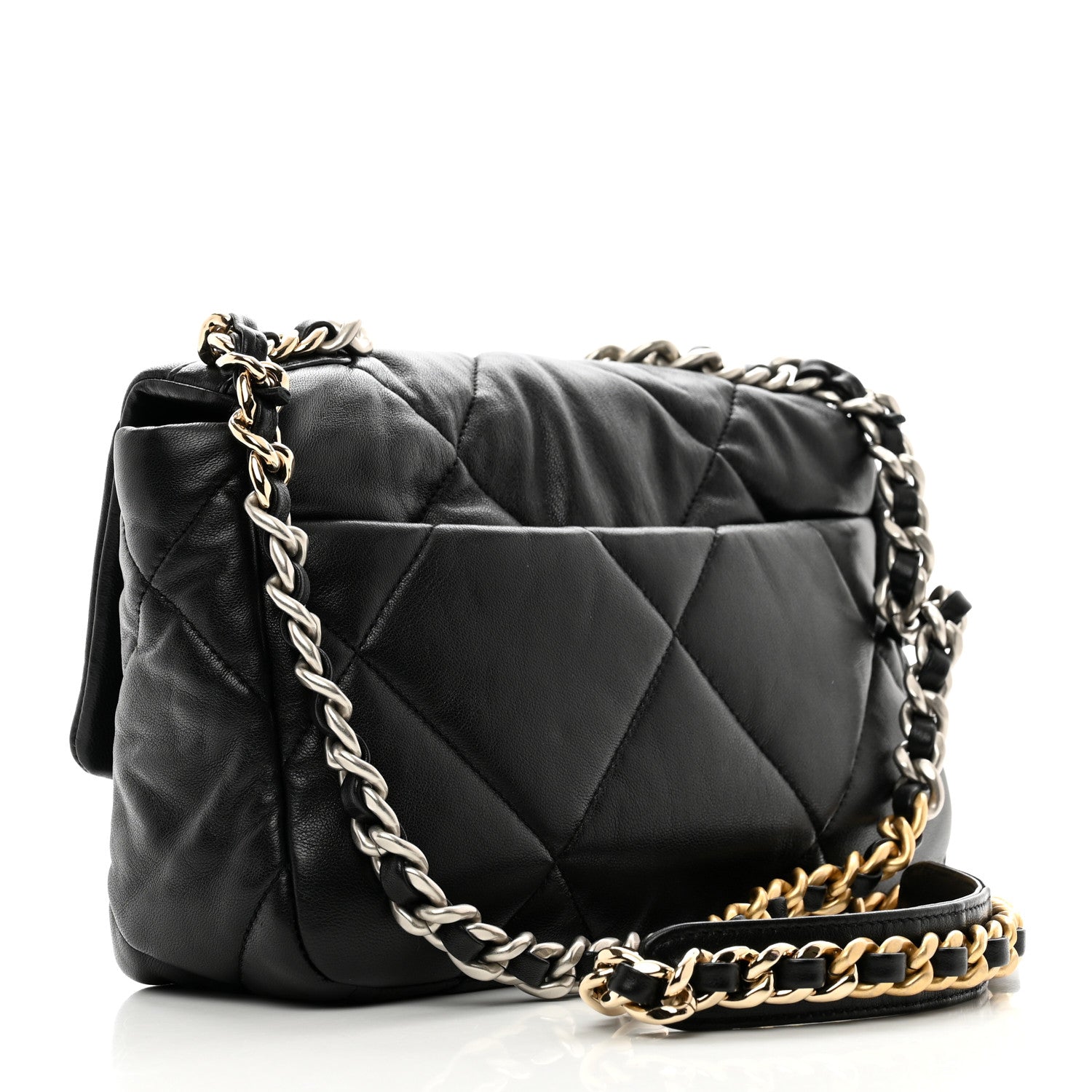 Chanel Lambskin Quilted Medium Chanel 19 Flap Black 2 of 9