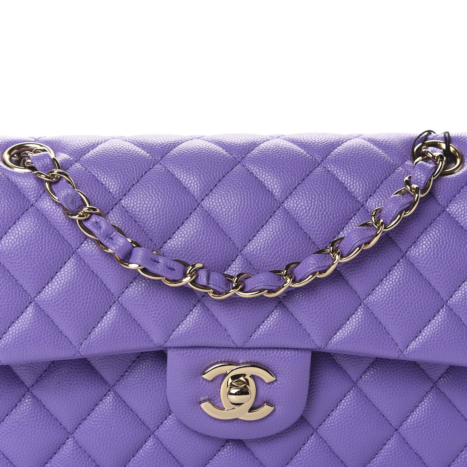 Chanel Caviar Quilted Small Double Flap Purple 10 of 11