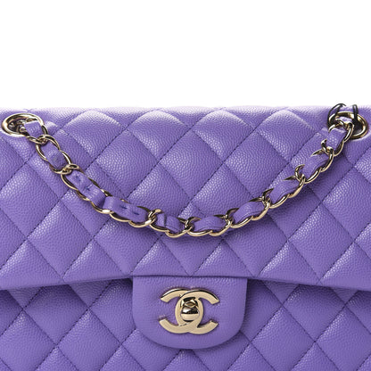 Chanel Caviar Quilted Small Double Flap Purple 10 of 11