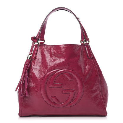 Gucci Vernice Naplack Medium Soho Shoulder Bag Bright Bouganville 1 of 10
