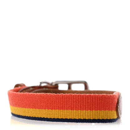 Hermes Toile Natural Bridle Robocar II Dog Collar S Dark Irish 2 of 7