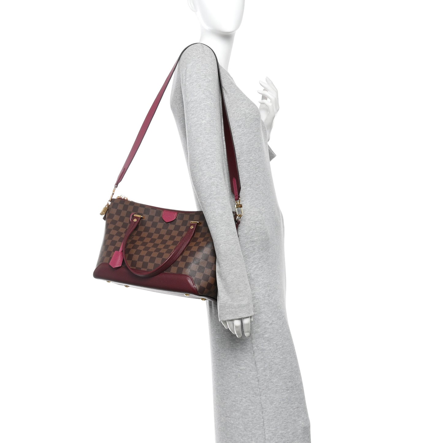 Damier Ebene Cuir Taurillon Hyde Park Fuchsia