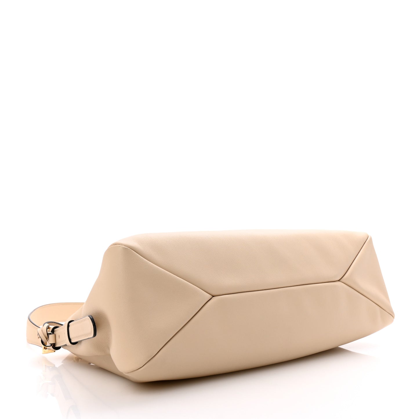 Soft Calfskin Large Aimée Shoulder Bag Travertine