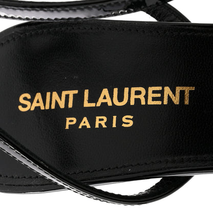 Saint Laurent Patent Calfskin Crystal Anouk Pumps 37.5 Black 8 of 12