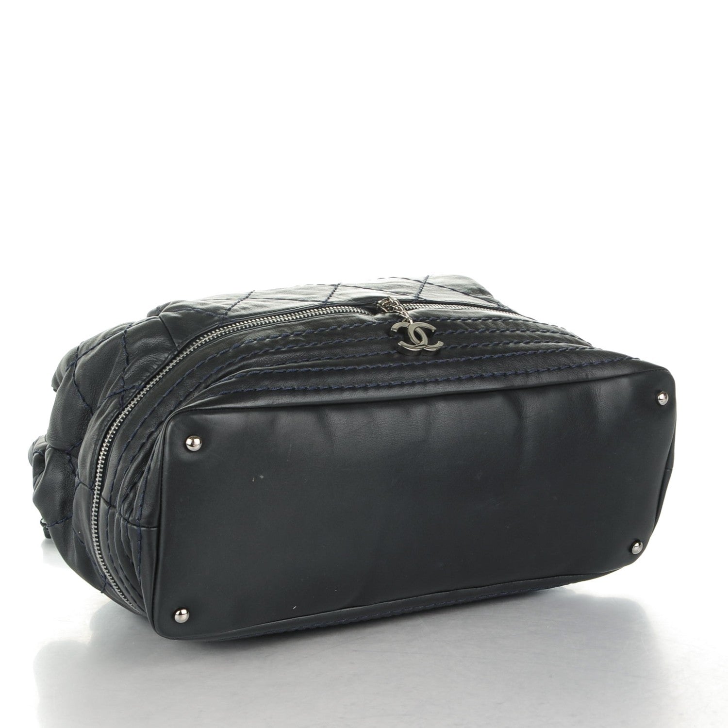 Chanel Lambskin Expandable Tote Dark Navy 4 of 9