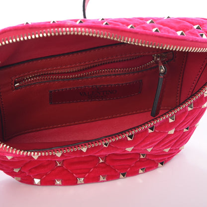 Valentino Garavani Velvet Rockstud Spike Belt Bag Disco Pink 5 of 6