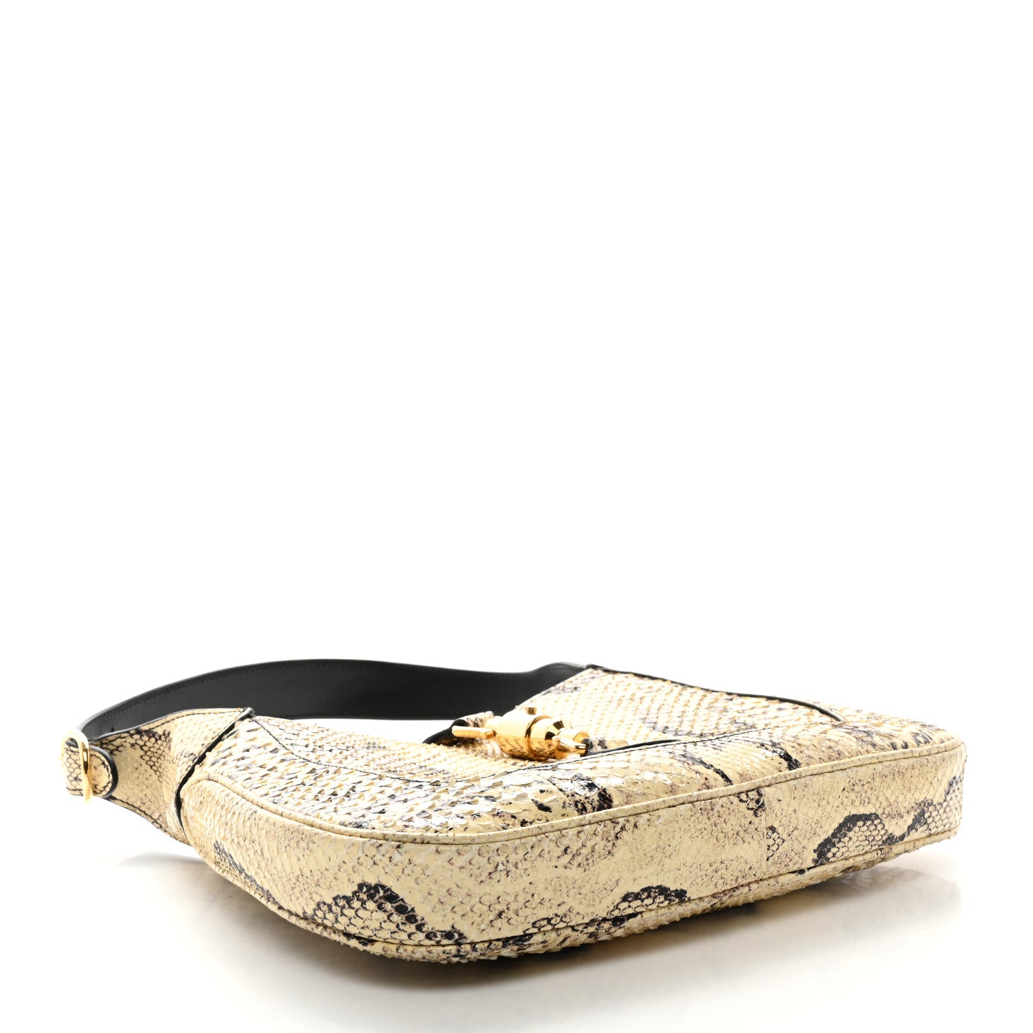 Gucci Snakeskin Calfskin Small Jackie 1961 Hobo Beige 4 of 10