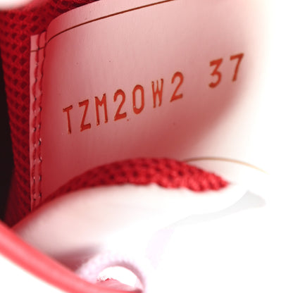 Valentino Garavani Calfskin Womens Backnet Sneakers 37 White Rosso Valentino 8 of 9
