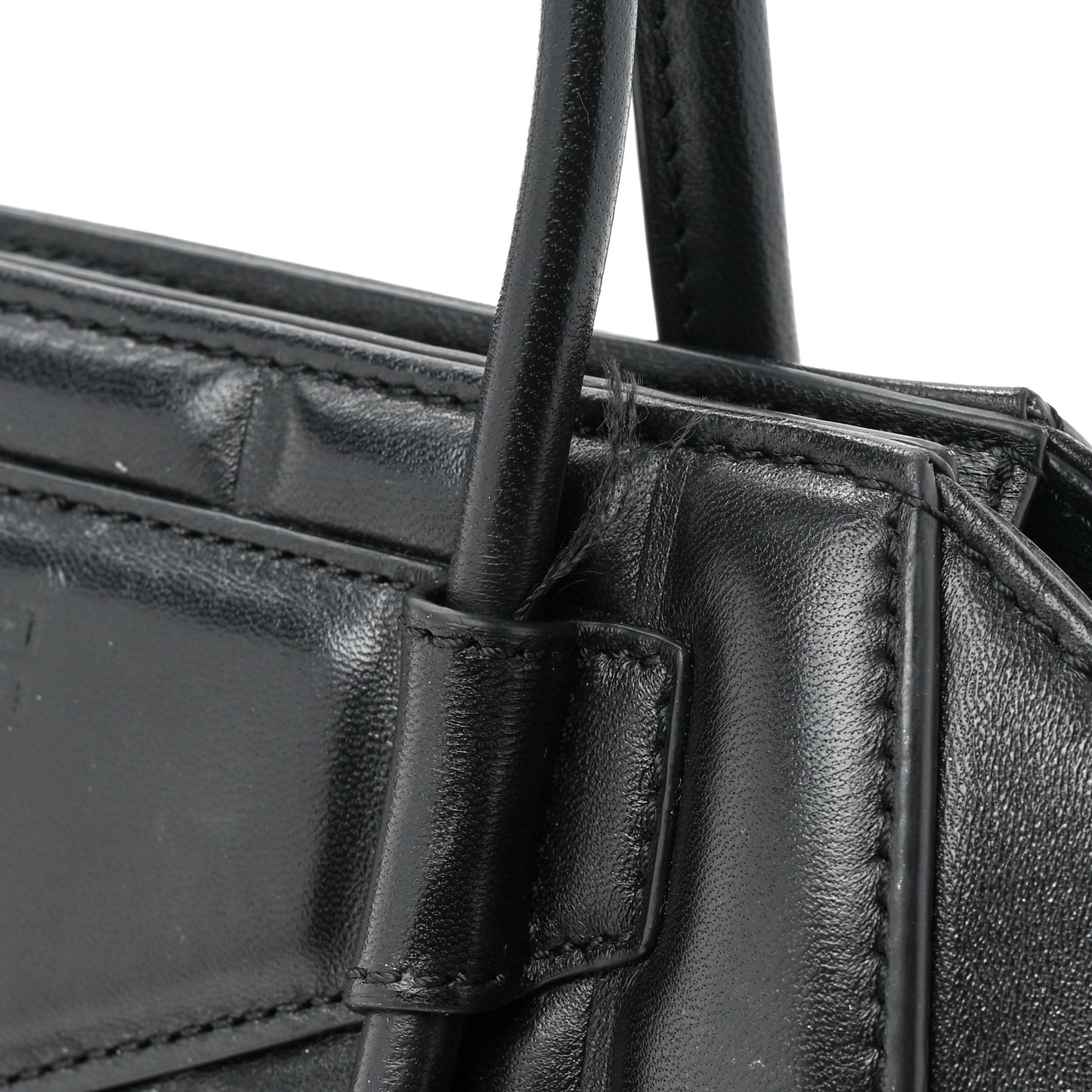 Box Calfskin Padded Mini Lock Antigona Shoulder Bag Black