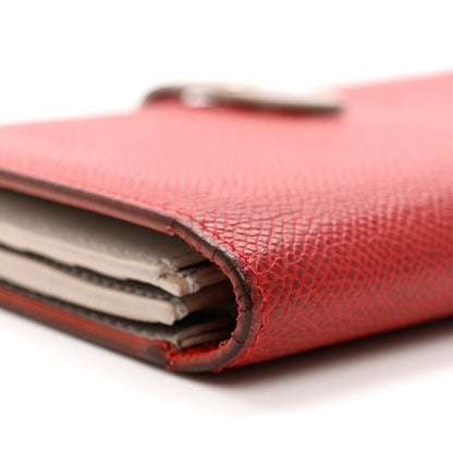 Celine Grained Calfskin Large Multifunction Strap Wallet Pop Red 9 of 11