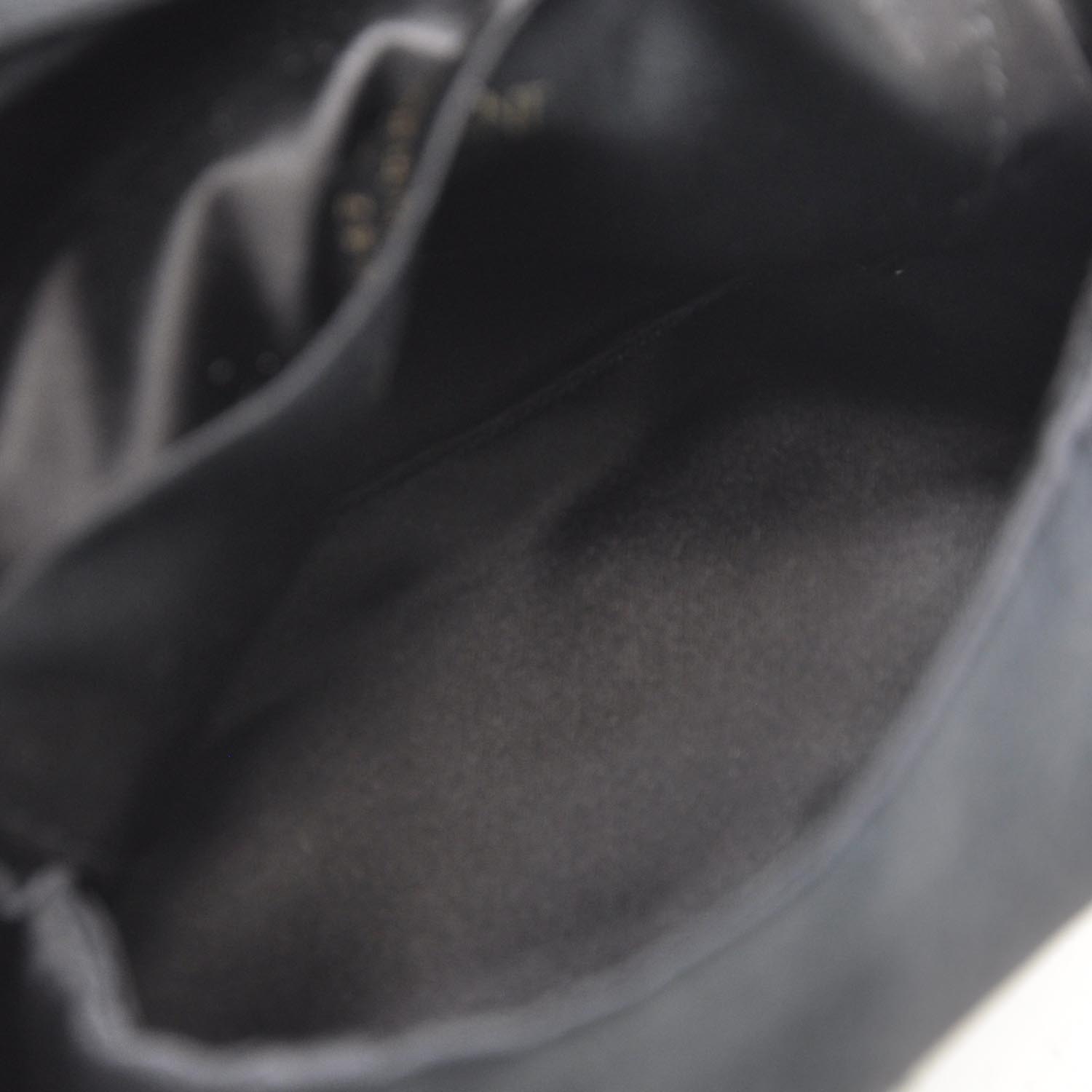 Saint Laurent Satin Horn Evening Bag Black 7 of 7