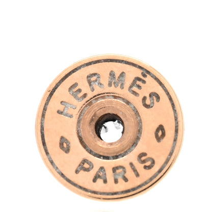 Hermes Rose Gold Lacquered Mini Pop H Earrings Vert Cypress 4 of 5